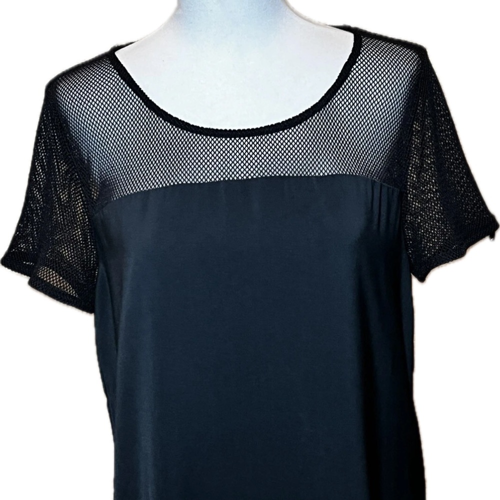 DKNY Womens Sport Mesh-Blocked T-Shirt Dress black size medium - Picture 3 of 7